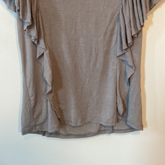 NWT Outback Red, Beige/Nude Short Sleeve Waterfall Sleeve Top - Picture 5 of 12